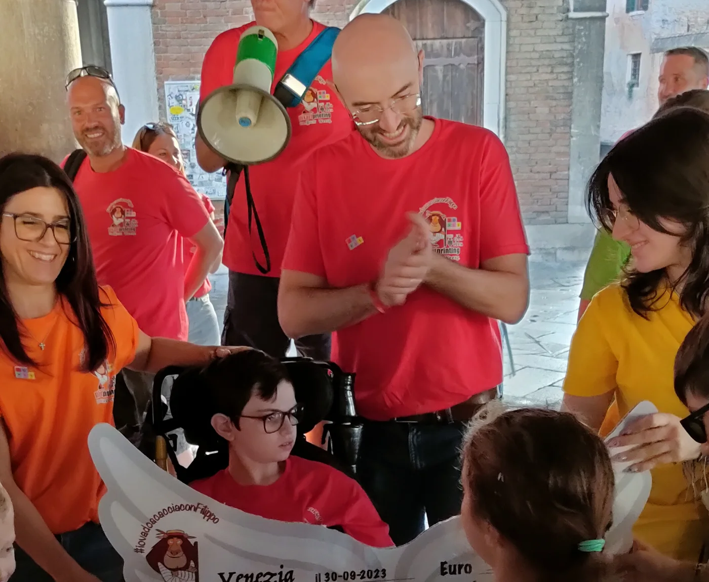Photo of Filippo, possibly next to the lion character